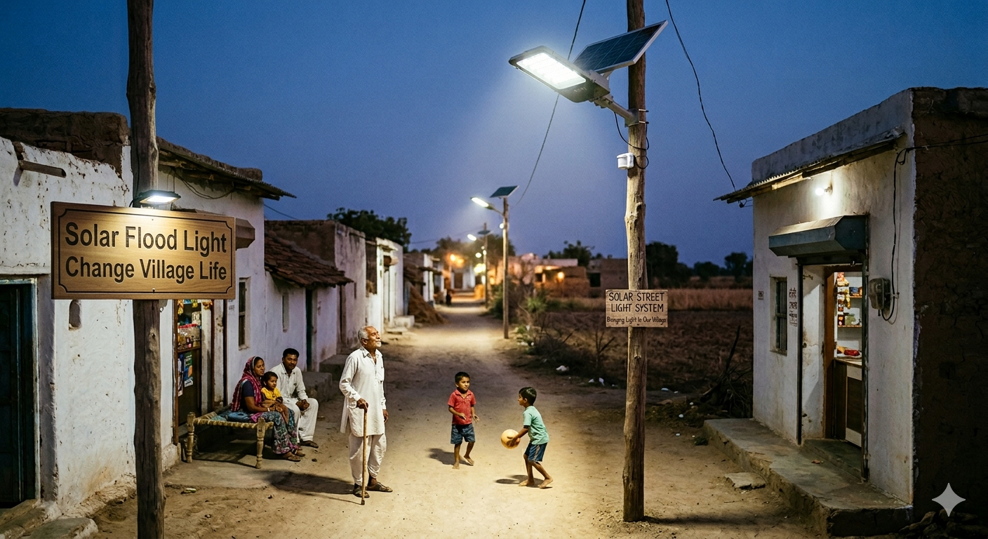 Why Solar Flood Lights Are the Ultimate Lighting Solution for Villages?